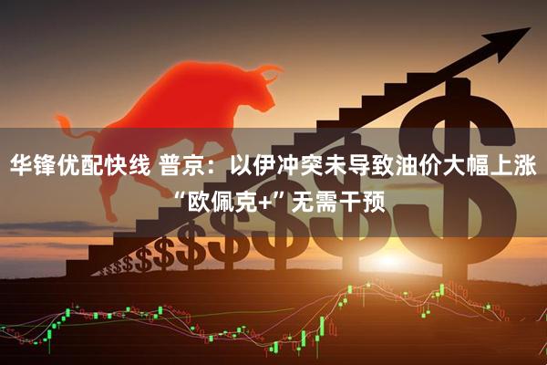 华锋优配快线 普京：以伊冲突未导致油价大幅上涨 “欧佩克+”无需干预
