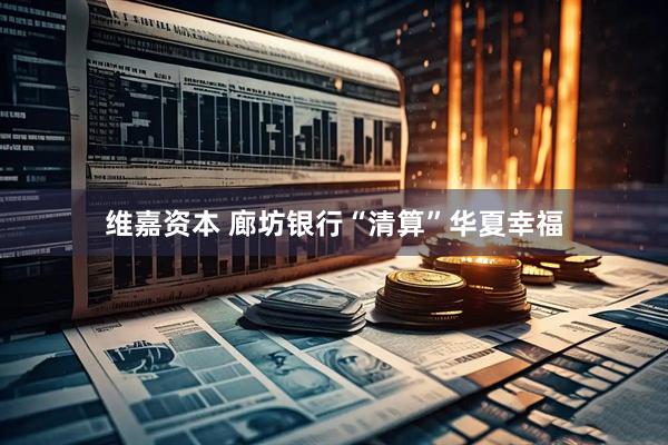 维嘉资本 廊坊银行“清算”华夏幸福