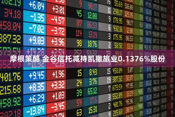 摩根策酪 金谷信托减持凯撒旅业0.1376%股份